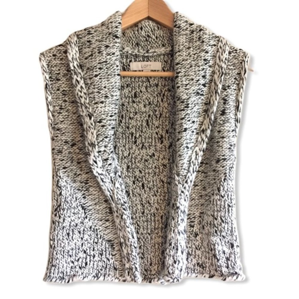 LOFT XS wool sweater vest cozy chunky